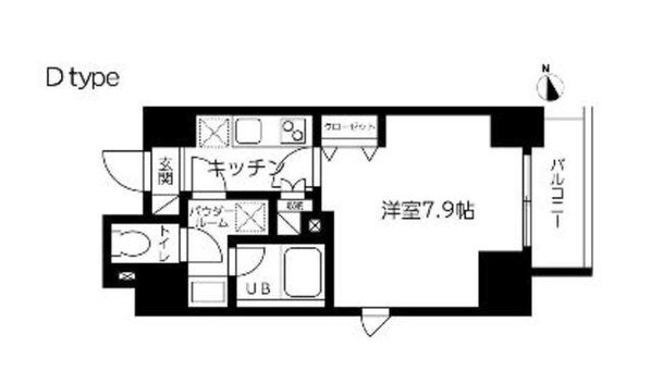 スカイコート蔵前IIの物件間取画像